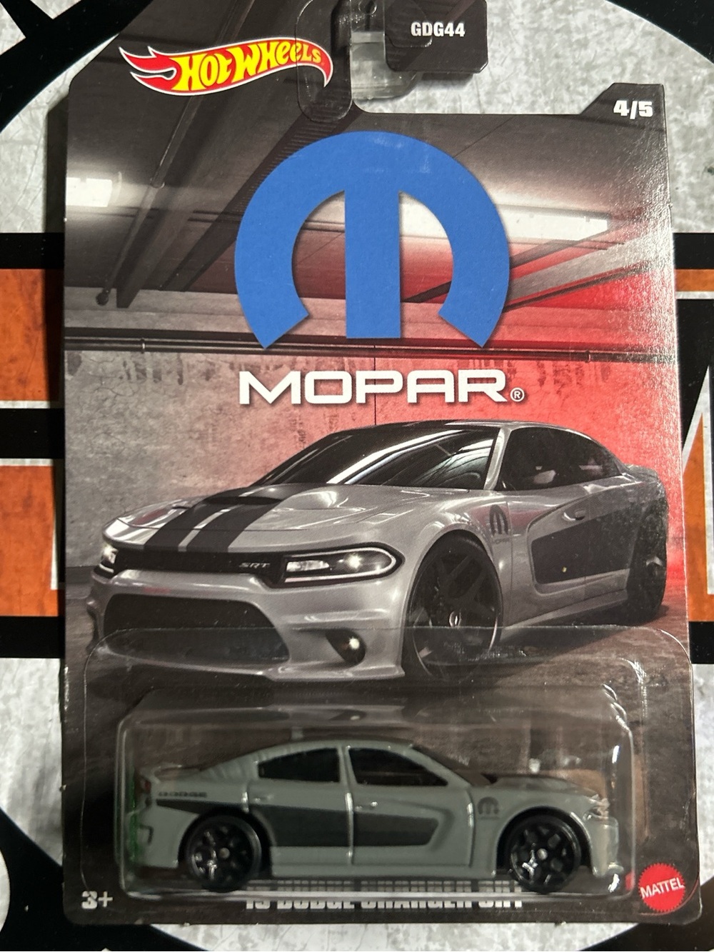 Hot Wheels Mopar 15 Dodge Charger SRT Die-Cast Car - Silver with Black Accents